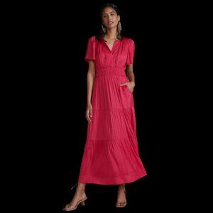 Anthropologie Somerset Maxi Dress Satin Edition 1X